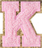 4Pcs Pink Chenille Letter, 2.2" Iron on Letters Patches, Chenille Letter Patches for Clothing (K)...