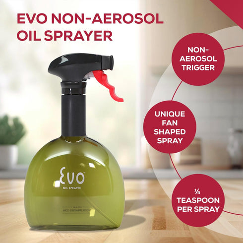 Evo Oil Sprayer Minis, Non-Aerosol for Olive, Cooking Oils, and Vinegars, 8-Ounce Capacity, 1 Each Yellow and Green...