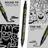 Black Paint Marker, 8 Pack Dual Tip Acrylic Paint Pens, Ideal for Wood, Rock Painting, Canvas, Stone, Glass, Ceramic...