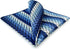 SHLAX&WING Ripple Blue Mens Pocket Square Silk Hanky Business Wedding Gift...