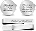 JUPPE Father of The Groom Gift, Father of The Groom CuffLinks & Tie Bar Set Wedding Cufflinks Gift for Father Dad...