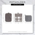 Professional and Commercial Grade, Chef Stripe Kitchen, Potholders, Gray...