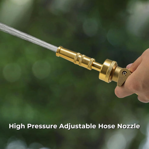 Heavy Duty Brass Adjustable Twist Hose Nozzle, 3/4" GHT Jet Nozzle High Pressure Garden Water Hose for Hose Outdoor Garden,Car Wash(2 Set?...