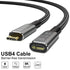 CABLEDECONN USB4 8K Cable 0.8M Thunderbolt 4 Compatible USB 4 Type-c Male to Female Extension Cable Ultra HD 8K@60Hz 100W Charging 40Gbps Data Tra...