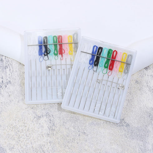 PPhtony 2 Boxes 20 Pieces Mini Travel Sewing Kit 10 Colors Thread Emergency Repair Kit with Needle Button Pins for Hotel Amenities Necessities Chr...