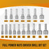 23 Pcs Power Nuts Driver Drill Bit Tools Set 1/4'' Driver Hex Shank Keys Metric Socket Wrench Screw Impact Driver Bit Set for Power Tools, Electri...