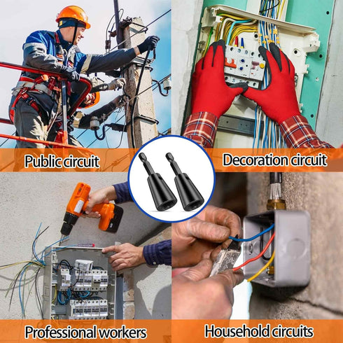 Wire Twister Tool for Drill, 2PCS Upgrades Wire Nut Twister for Drill 6MM Hex Shank Cable Wire Twisting Tool Wire Connector Wire Stripping Twistin...