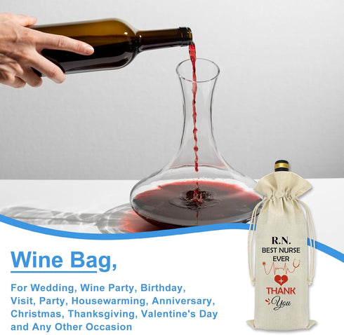 Nurse Gifts for Women Men Best Nurse Ever Wine Bag Nurse Thank You Gifts Nurses Week Gifts Nurse Appreciation Gifts RN Gifts for Nurses Christmas ...