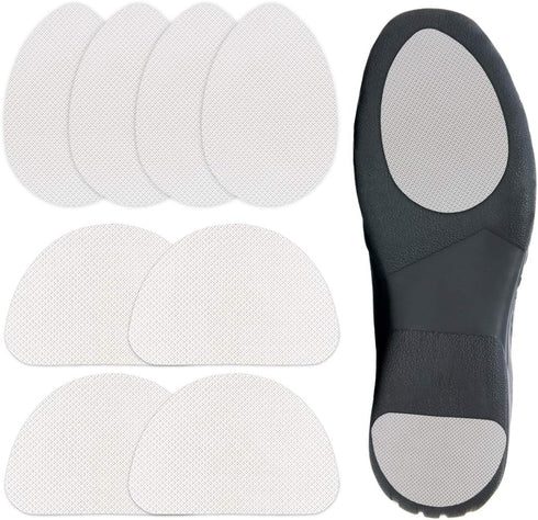 8-Pack Non-Slip Shoe Pads for Bottom of Shoes, Adhesive Anti-Slip Shoe Grips Stickers, High Heels Non-Skid Sole Protector (Clear)...
