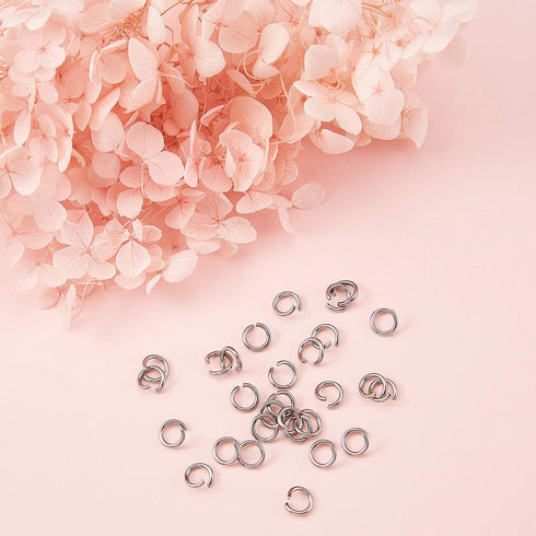 DanLingJewelry 1000 pcs 304 Stainless Steel 19 Gauge Open Jump Rings 6mm for Jewelry Making Connectors Jewelry Finding Stainless Steel Color...