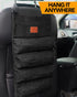 Roll Up Tool Bag, 16OZ Canvas Wrench Roll Up Pouch Multi-Purpose Tool Roll Organize, 5 Zippered Tool Pockets (Black)...