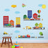 decalmile Construction Cars City Wall Decals Transportation Roads Kids Wall Stickers Baby Nursery Childrens Bedroom Playroom Wall Decor...