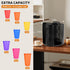 Rotating Paper Cup Dispenser, Cup Holder with 4 Compartments, Disposable Coffee Cup Dispenser Removable, Plastic Cup Storage & Lid Holder for Coun...