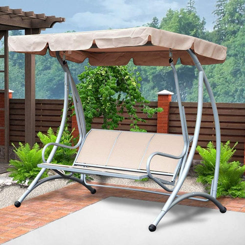 Windproof Porch Swing Canopy Top Cover Waterproof Non- Swing Cover Sunshade Swing Seat Top Cover Protector for Outdoor Garden Patio (2#)...