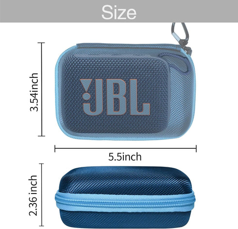 Case for JBL GO 4 GO4 Portable Bluetooth Speaker, Eco Cover for JBL GO 4 Speaker with Adapter Slots, Waterproof and Dustproof Feature, Blue- Case ...