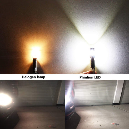 PHINLION 3600 Lumens 1156 LED Reverse Bulbs Super Bright P21W BA15S 3497 7506 1141 LED Replacement with Projector for Car Truck RV Lawn Mower Trac...