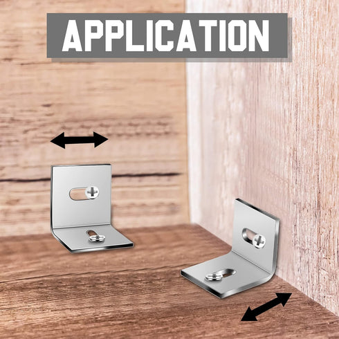 Dunzy 36 Pcs 1x1 Inch Heavy Duty Wood Table Top Expansion Bracket Steel Z Clips Fastener Connector Table Top Fasteners Woodworking Fasteners Hardw...