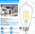 8 Packs Dimmable E26 LED Bulbs 60W Equivalent 6W 850 Lumens Vintage LED Edison Bulbs, ST58 5000K Daylight White Edison Light Bulbs, Antique LED Fi...