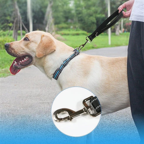 12" Dog Short Leash Lead -Heavy Duty for Puppy Small Medium Large Dogs (Black White)...