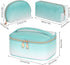 KTMOUW Makeup Bag 3 Pcs Waterproof Cosmetic Bag Set Portable Travel Cosmetic Bag Multifunction Organizer Storage Bag Weave Toiletry Bag for Women,...