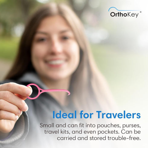 OrthoKey Aligner Remover - Versatile Clear Aligner & Retainer Removal Tool - Hygienic Invisalign Remover, Denture Grabber - Portable & Durable, Fi...
