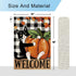 Welcome Fall Cat Garden Flag Tuxedo Cat Pumpkins Maple Leaves Flag 12×18 Inch Double Sided Buffalo Plaid Farmhouse Yard Flag Thanksgiving Holiday ...