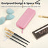 Travel Makeup Brush Holder,Silicone Makeup Brush Holder,Makeup Brush Bbag,BPA free Travel Accessories7.9 x 3.15 x 1.18 inches-Pink...