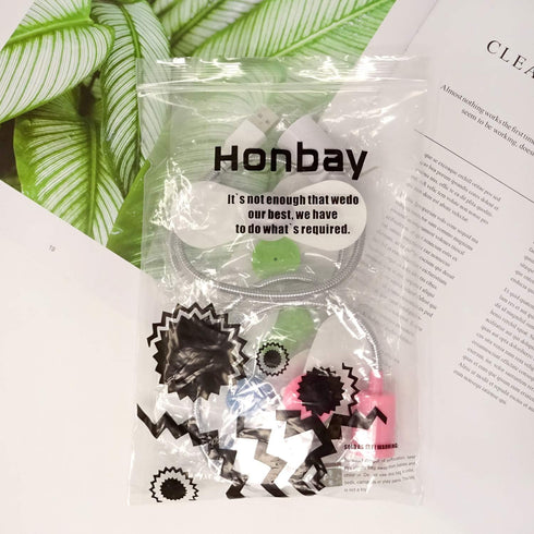 Honbay 4PCS Mini Mobile Portable USB-Powered Cooling Fan Gooseneck Air Blower for Desktop PC Computer Laptop Notebook Tablet...