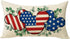 4th of July Cartoon Mouse Patriotic Lumbar Decorative Throw Pillow Cover 12 x 20, Rectangular America USA Eucalyptus Leaves Outdoor Home Decor, Am...