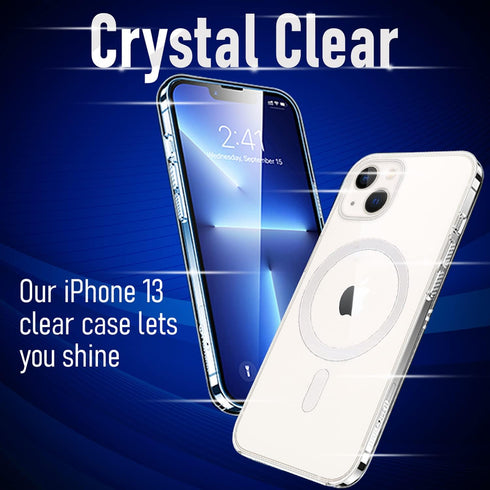 [7 in 1 Defender iPhone 13 Magnetic Case 6.1 Inch + 2 Pack Tempered Glass Screen Protector + 2 Pack Camera Lens Protector [Military Grade Protecti...
