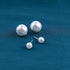 Boho Pearl Ear Jacket Earrings Round Pearl Stud Earrings Vintage Pearl Front Back Earrings White Pearl Stud Earrings Jewelry for Women and Girls...