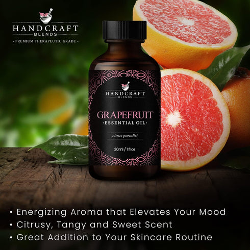 Handcraft Blends Grapefruit Essential Oil - 100% Pure and Natural - Premium Grade Essential Oil for Diffuser and Aromatherapy - 1 Fl Oz...