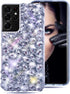 Bonitec Compatible with Galaxy S21 Ultra Case 3D Glitter Sparkle Bling Case Luxury Shiny Crystal Rhinestone Diamond Bumper Clear Gems Cute Protect...