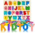Alphabet Puzzle Wooden Puzzles for Toddlers 1 2 3 4 5 Year Old, ABC Puzzle Shape Alphabet Learning Puzzles Toys with Puzzle Board & Letter Blocks,...