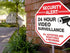 (4 Pack) "Security Alert, 24 Hour Video Surveillance, All Activities Monitored" Signs,10x10 Inches .040 Aluminum Reflective Warning Sign for Home ...