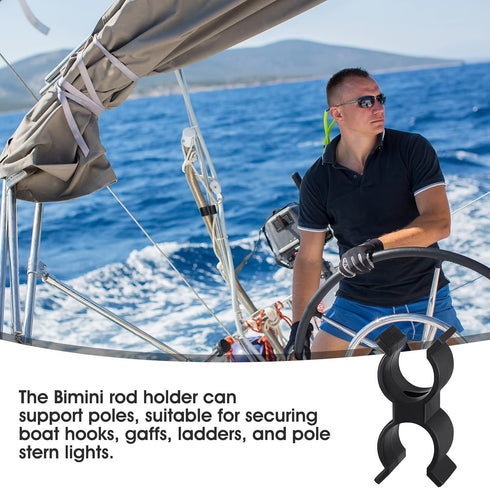 4 Pcs Bimini Top Hardware Bimini Top Pole Clamps Bimini Bop Parts for Boats Pole Clamp Holder Boat Clip for Anti Rattle Bimini Brace Rowing Boat D...