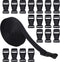 RETON 0.79 Inch Wide 10 Yards Black Nylon Webbing Strap + 20 PCS Adjustable Buckles Plastic Side Release Buckles...