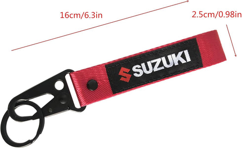 MELD 3 PCS Motorcycle Key Blank Uncut Blade for Suzuki GSXR 600 750 1000 GSX1300R GSF 650 with Key Chain Embroidered Tag Key Ring...