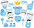 LASLU It's A Boy Baby Shower Party Photo Booth Props Kits on Sticks Set of 25pcs...