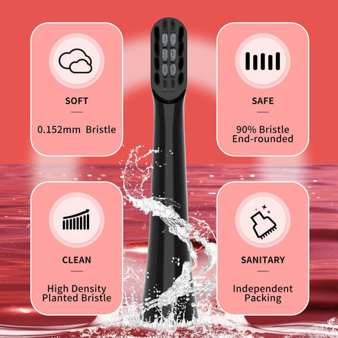 Replacement Toothbrush Heads Compatible with Colgate Hum Connected Smart Battery Toothbrush Refill Head (Black)...