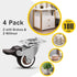 Molen 1" Low Profile TPR Casters Wheels Set of 4.for small box,Baby crib,Clothes box, Toy box, Tool box,.Weight capacity 65lbs....