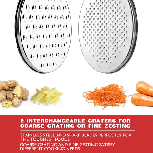 Cheese Grater Citrus Lemon Zester with Food Storage Container & Lid - Perfect For Hard Parmesan Or Soft Cheddar Cheeses, Ginger, Vegetables, Butte...