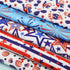 American Flag Fabric Squares 20x20 Inch, 5PCS 4th of July Fabric Red Blue White Star Stripe Flag Balloon Love Patchwork Sewing for DIY Crafts Supp...