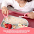 Baby Self Feeding Training Spoon and Fork Set with Travel Case, BPA-Free Cute Circle Toddler Training Utensils, Silicone/ABS Great Tableware Set S...