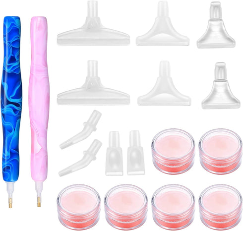 YOUYIDUN Diamond Art Painting Pen Accessories Kit, 5D DIY Diamond Art Painting Pens Tips Tools with Various Tips and Clay, Resin Diamond Art Paint...