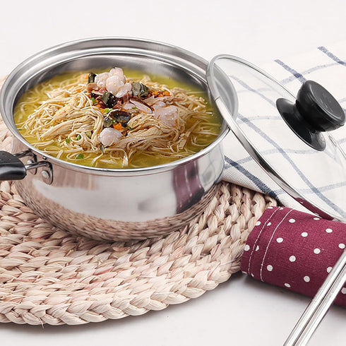 Sauce Pan with Lid Stainless Steel cookware 1.3 Quart Long Handle Milk Pot cookware Works for Home Kitchen Restaurant Dishwasher Safe (1.3 Quart)...