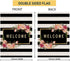 Personalized Floral Garden Flag,Welcome Flag,Welcome Friends,Farmhouse Decor,Yard Decor,Outdoor Decor,Black and White Stripes Garden Flag 12.5 X 1...