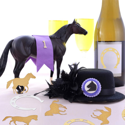 800 Pieces Horseshoe Confetti Decorations Horse Party Accessories Animal Glitter Confetti for Birthday,Derby Day Party Supplies...