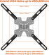PUTORSEN VESA Adapter Mount Bracket Kit for Screens 32 to 55 inch LCD LED TV, TV Mount Adapter Bracket Upgrade Mounting Holes up to 400x400 mm, Bl...