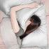 EXQ Home Satin Pillowcase for Hair and Skin,Grey Pillow Cases King Size Pillow Case Set of 2 Satin Pillow Covers with Envelope Closure Silver Grey...